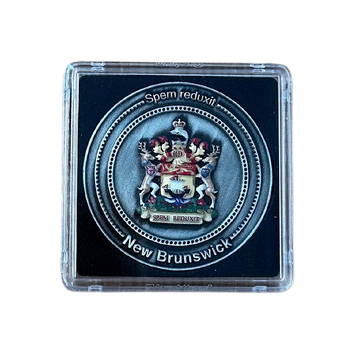 Limited Edition Collectors Coin for New Brunswick in NOBILE coin box
