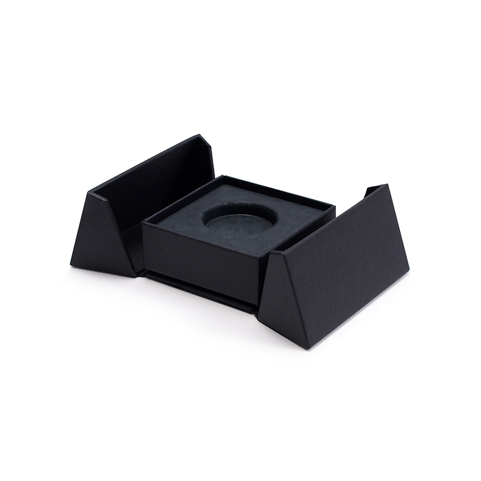 Porta coin case for a round coin capsule 26/27 mm, black