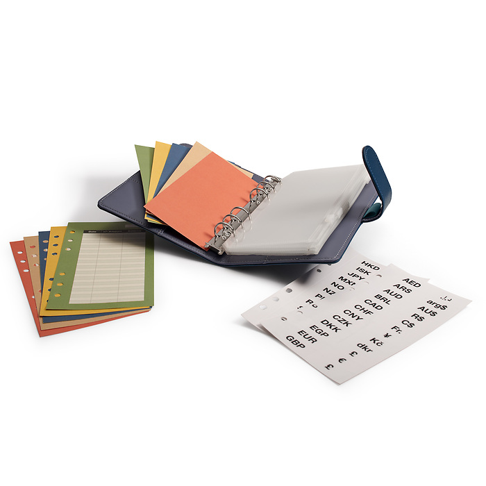 Oslo Midnight - Travel Money ring binder incl. 5 zip pockets