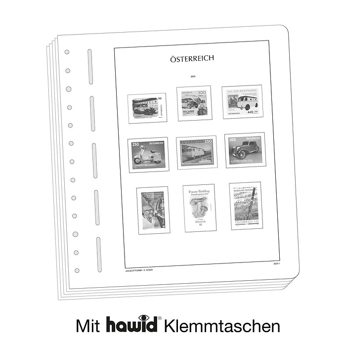 Lighthouse supplement with stamp mounts Austria 2024