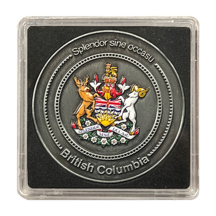 Limited Edition Collectors Coin for British Columbia in QUADRUM coin capsule