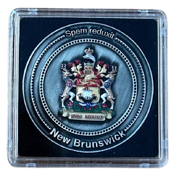Limited Edition Collectors Coin for New Brunswick in QUADRUM coin capsule