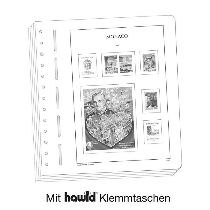 Lighthouse supplement with stamp mounts Monaco 2024