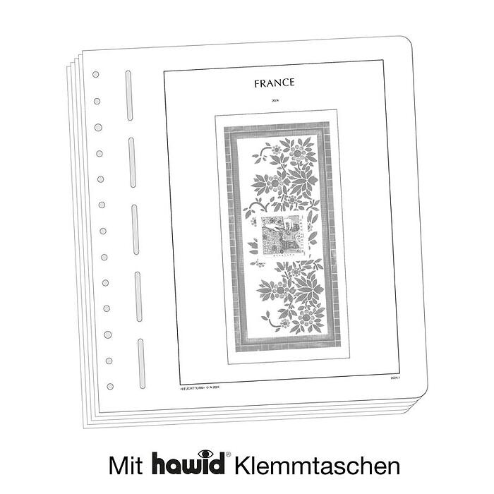 Lighthouse supplement with stamp mounts France Blocks Souvenir Philately 2024