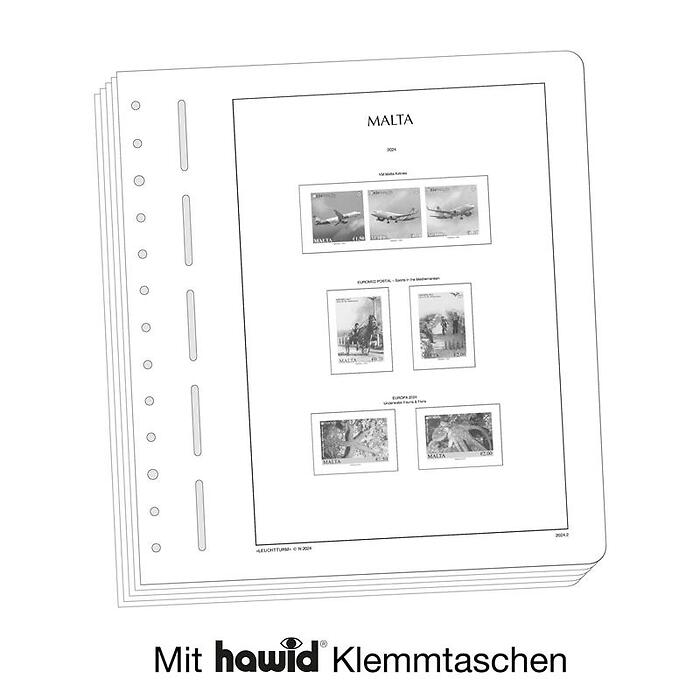 Lighthouse supplement with stamp mounts Malta 2024