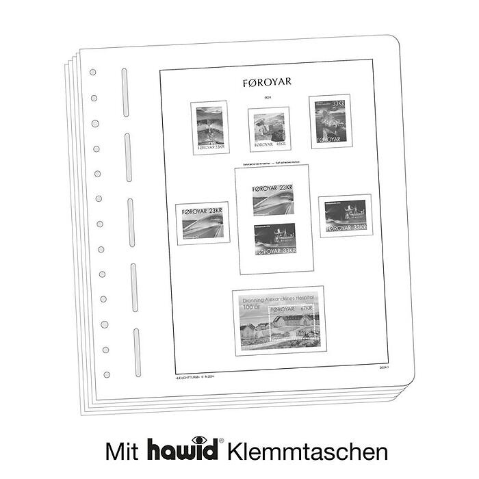 Lighthouse supplement with stamp mounts Faroe Islands 2024