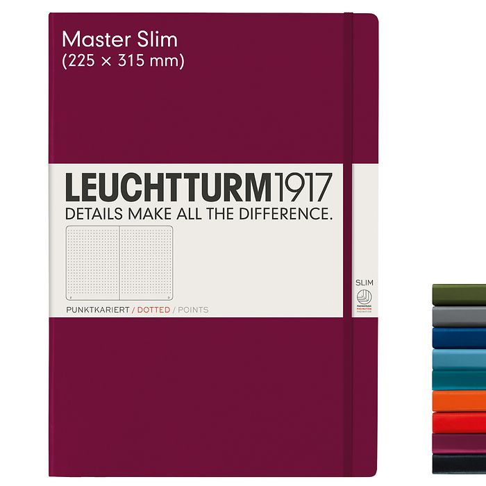 Notebook Master Slim (A4+), Hardcover, 121 numbered pages