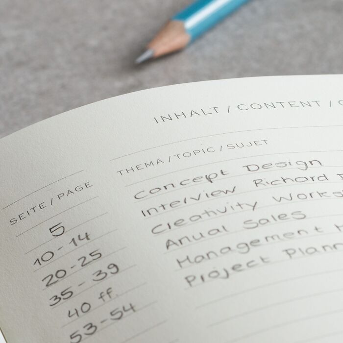 Notebook Medium (A5), Hardcover, 249 numbered pages