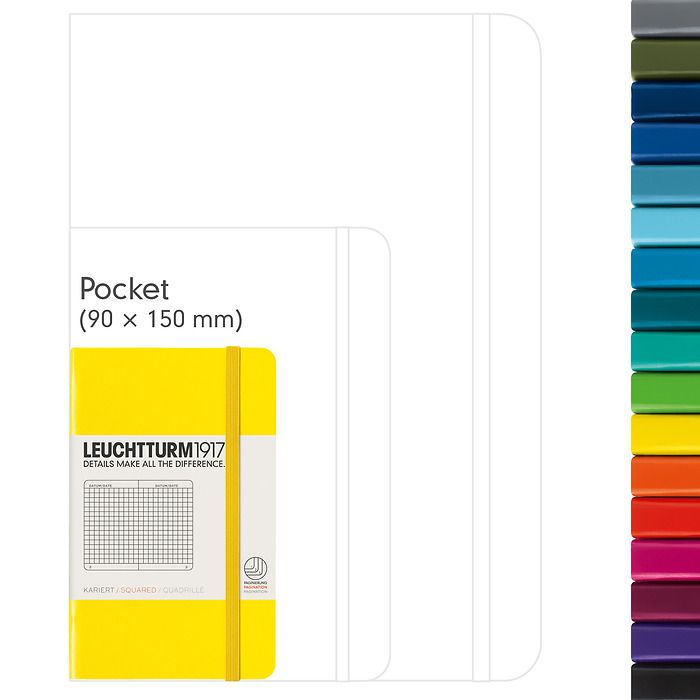 Notebook Pocket (A6), Hardcover, 185 numbered pages