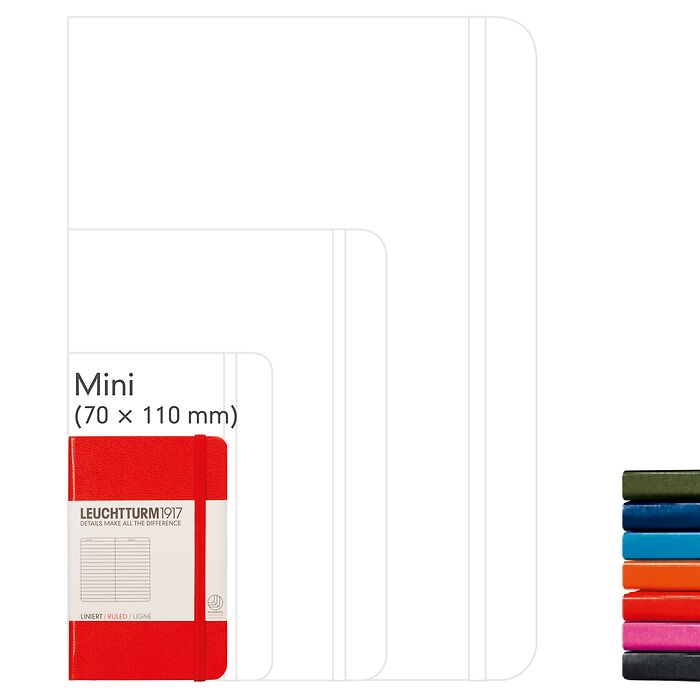 Notebook Mini (A7), Hardcover, 169 numbered pages
