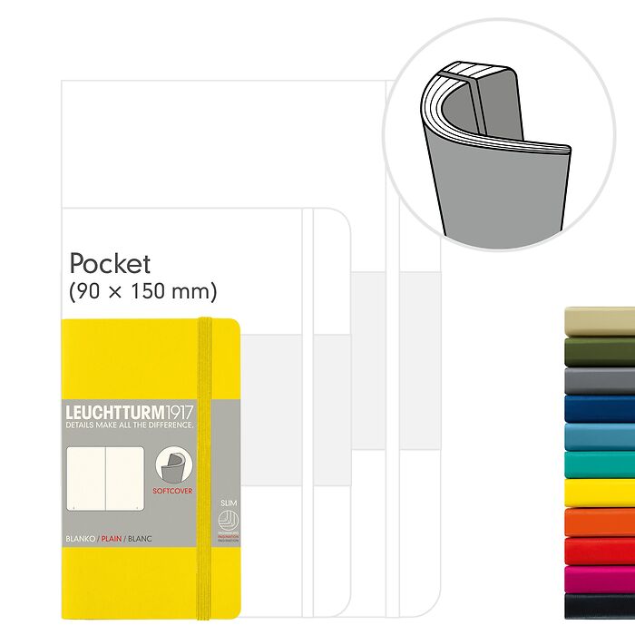 Notebook Pocket (A6), Softcover, 121 numbered pages