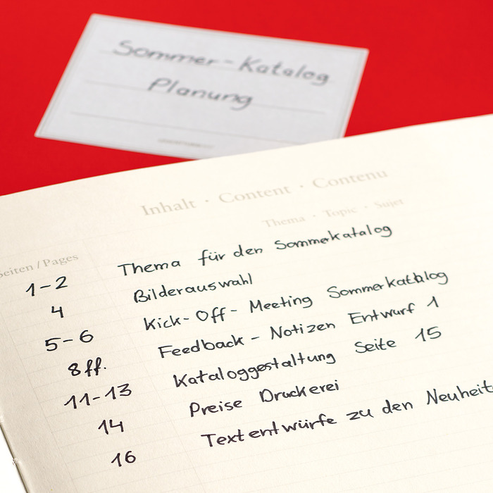 Jottbook A4 (210x297), table of contents, 60 pages, 16 sheets removeable