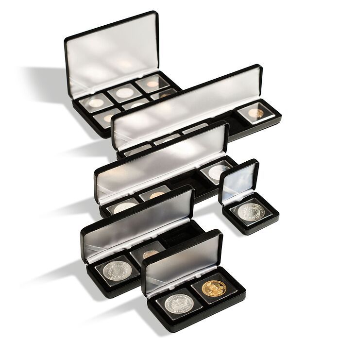 NOBILE Coin Boxes for QUADRUM coin capsules and slabs