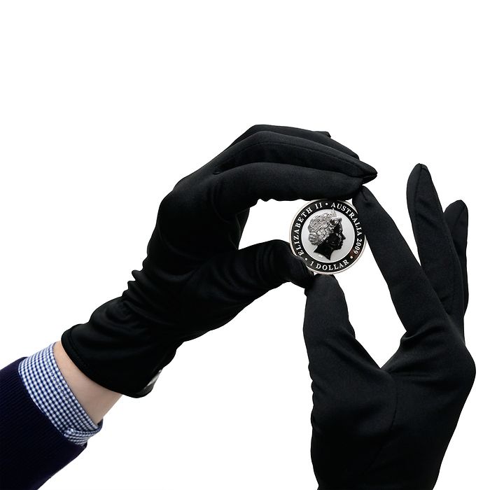 Coin gloves made of microfibreblack