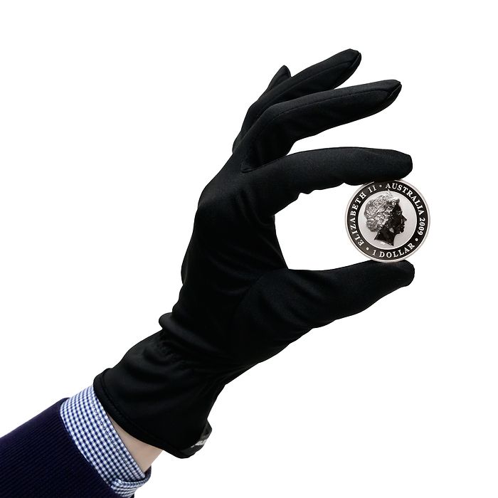 Coin gloves made of microfibreblack