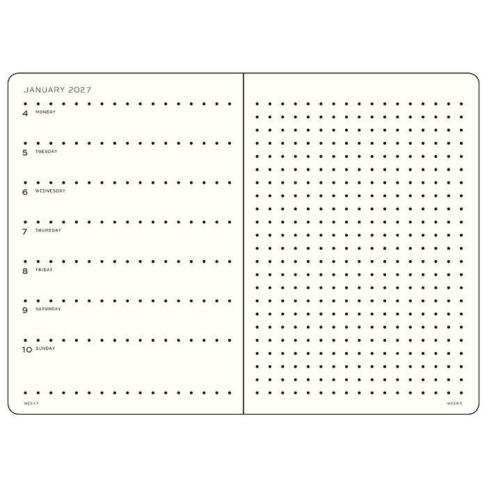 Weekly Planner and Notebook 2027