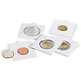 MATRIX coin holders, white, inside Ø 37,5 mm, self-adhesive, pack of 25