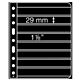 Plastic pockets VARIO 8S, 8-way division, black film