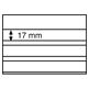 Standard cards PVC, 158x113 mm, 3 clear strips with cover sheet,black card, 100 per pack