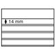 Standard cards PVC 158x113 mm,l4 clear strips with cover sheet, black card, 100 per pack