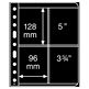 Plastic pockets VARIO, 2-way division, vertically divided, black film, 25 per pack